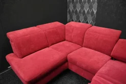Sofa Odeon Stoff Carlos Bordeaux B 2 mit Elektrischer Relaxfunktion und Bettkasten