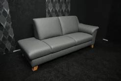 Sofa Orion Aurelia Leder Dolcia Steingrau