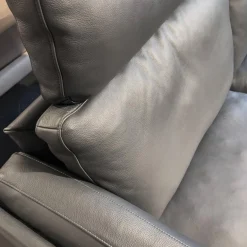 Sofa Panama 400 Bezug Leder K 250 100 Black Schwarz Rohrkufe Hochglanz Mit Kopfstütze