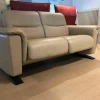 Sofa Panorama Zweisitzer Leder Beige