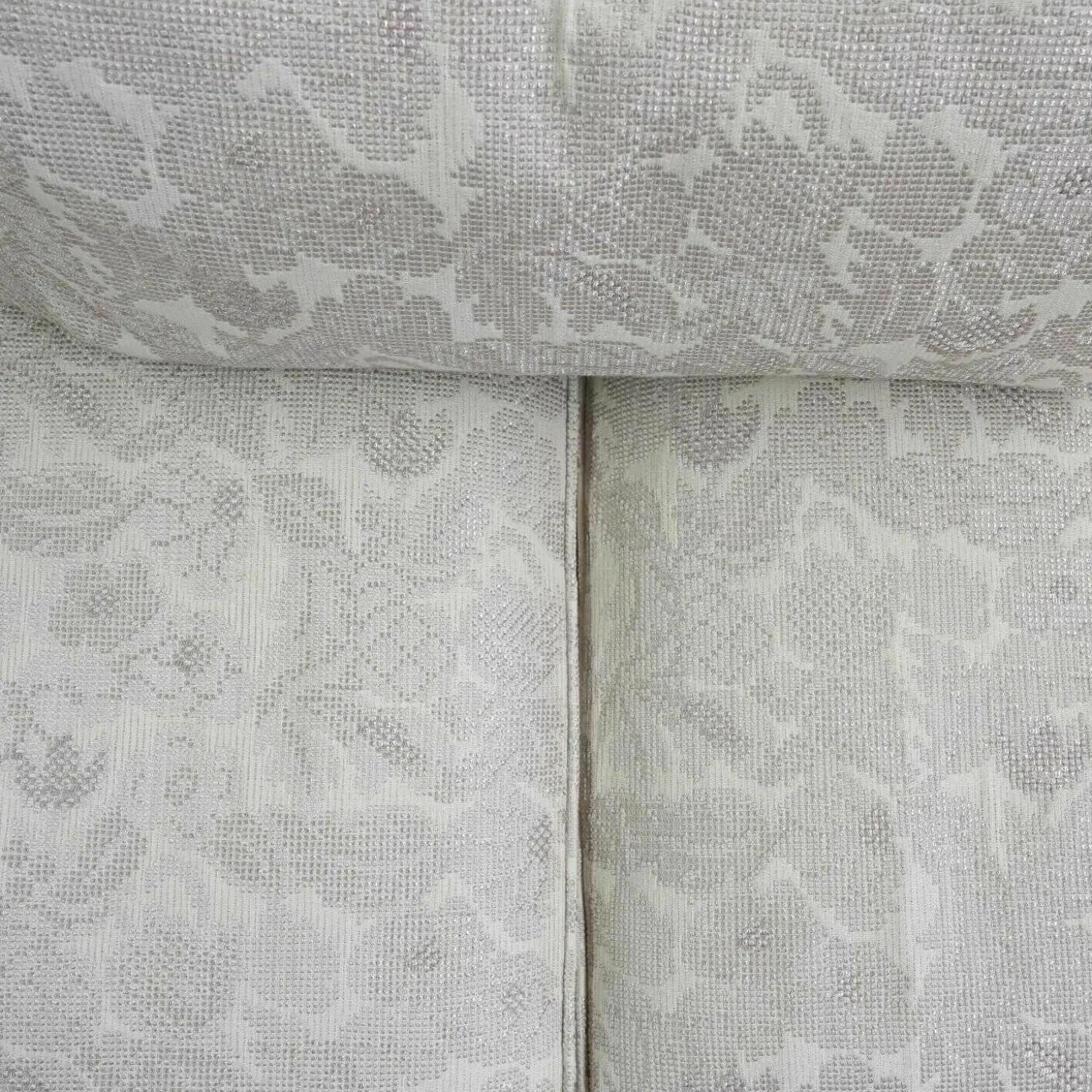 Sofa Passion Mit Heftung Musterstoff A 105 Mit 3 Kissen Grau