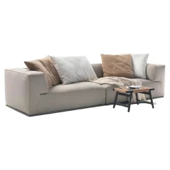 Sofa Perry Stoff Grau 542 Hellgrau Mit Keder Und Kissen