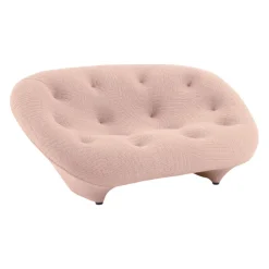 Sofa Ploum 2 Sitzer Hochlehner Stoff Appa FR Poncho Rosa Gestell Stahl Füße Bezogen
