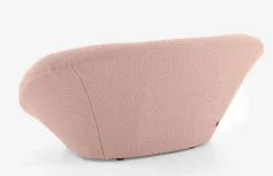 Sofa Ploum 2 Sitzer Hochlehner Stoff Appa FR Poncho Rosa Gestell Stahl Füße Bezogen