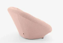 Sofa Ploum 2 Sitzer Hochlehner Stoff Appa FR Poncho Rosa Gestell Stahl Füße Bezogen