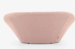 Sofa Ploum 2 Sitzer Hochlehner Stoff Appa FR Poncho Rosa Gestell Stahl Füße Bezogen
