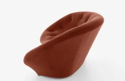 Sofa Ploum 3 Sitzer Hochlehner Stoff Gentle FR Rouille Rot Braun Gestell Stahl Füße Bezogen