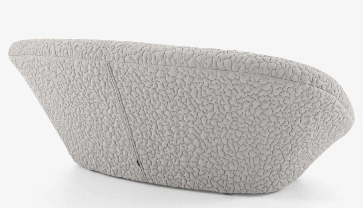 Sofa Ploum Großer 2 Sitzer Hochlehner Stretchstoff Moby FR Sable Grau Gestell Stahlrohr Füße Bezogen