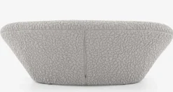 Sofa Ploum Großer 2 Sitzer Hochlehner Stretchstoff Moby FR Sable Grau Gestell Stahlrohr Füße Bezogen