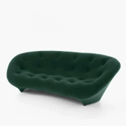 Sofa Ploum Hochlehner Stoff Gentle Pin Grün