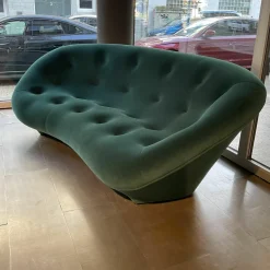 Sofa Ploum Hochlehner Stoff Gentle Pin Grün