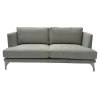 Sofa Polo Living 2 80 Bezug Stoff Modena BW1761-282 Grau Füße Aus Edelstahl