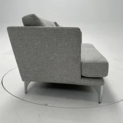 Sofa Polo Living 2 80 Bezug Stoff Modena BW1761-282 Grau Füße Aus Edelstahl