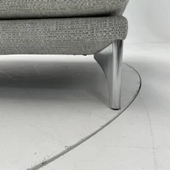 Sofa Polo Living 2 80 Bezug Stoff Modena BW1761-282 Grau Füße Aus Edelstahl