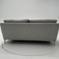 Sofa Polo Living 2 80 Bezug Stoff Modena BW1761-282 Grau Füße Aus Edelstahl