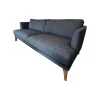 Sofa Polo Living Stoff Chivasso Cape Town CH2998 083 Mittelblau Füße Nussbaum