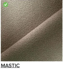 Sofa Prado Großer 2 Sitzer T 100 Stoff Vidar FR Mastic Beige Gestell Lack Schwarz