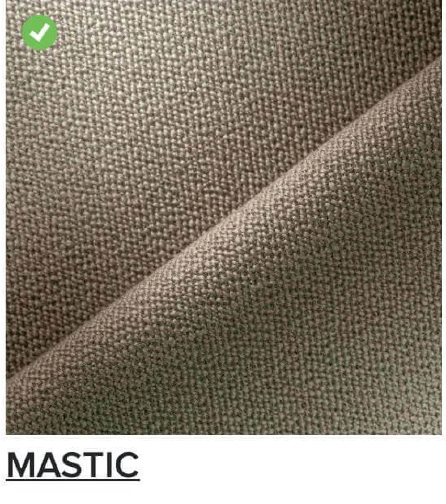 Sofa Prado Großer 2 Sitzer T 100 Stoff Vidar FR Mastic Beige Gestell Lack Schwarz