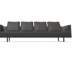 Sofa Prime Time 490-30 Stoff Bogar Farbe Nightshade Kufen Aluminium Matt Pulverbeschichtet Schwarz