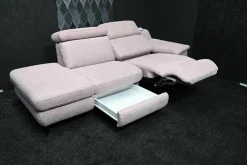 Sofa Prisma Stoff Ethan Clean Altrosa 1670 PG C mit Elektrischer Relaxfunktion und Schublade