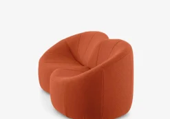 Sofa Pumpkin 2 Sitzer Stoff Coda FR Brique Noir Mit Sockel