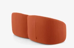 Sofa Pumpkin 2 Sitzer Stoff Coda FR Brique Noir Mit Sockel