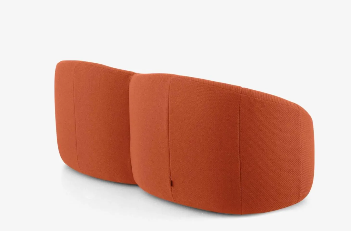 Sofa Pumpkin 2 Sitzer Stoff Coda FR Brique Noir Mit Sockel