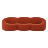 Sofa Pumpkin 3 Sitzer Stoff Coda FR Brique Noir Rot Mit Sockel