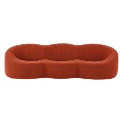 Sofa Pumpkin 3 Sitzer Stoff Coda FR Brique Noir Rot Mit Sockel
