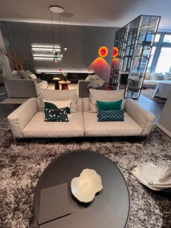 Sofa Remeo Stoff Helles Gemischtes Grau Inklusive Kissen Und Rolle