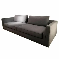 Sofa Richard 9RA260 Stoff Sapri Avio Grau Blau Naht Stoff Bellano Grau Anthrazit Gestell Aluminium Lackiert Zinnfarben Inklusive Kissen