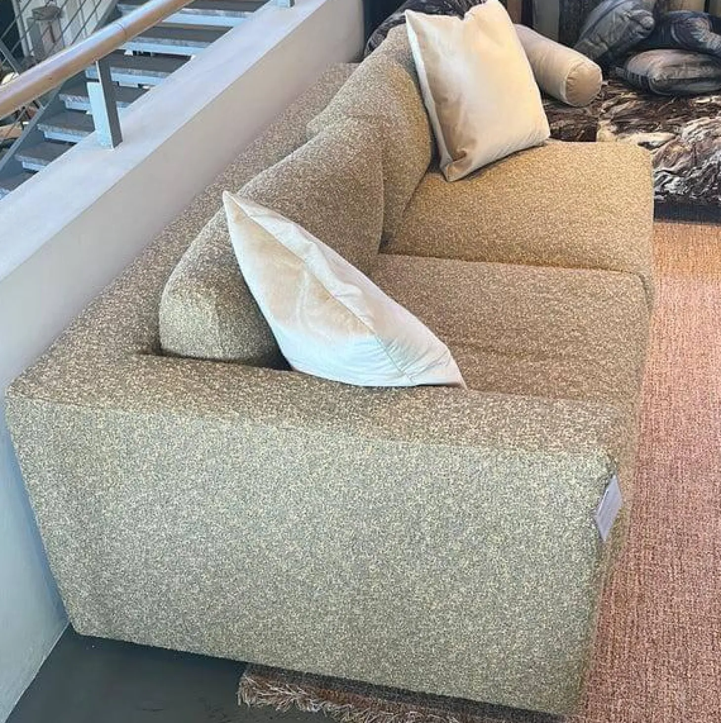 Sofa Salon Nana Stoff A1509 Zero 0003 Senape Fuß 641 RAL 7016 Anthrazit