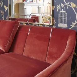 Sofa Saloni 135 3001 Stoff City Velvet CA 7832 063 Mit Keder Füßen Schwarz Inklusive Kopfstütze Und Kissen