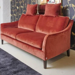 Sofa Saloni 135 3001 Stoff City Velvet CA 7832 063 Mit Keder Füßen Schwarz Inklusive Kopfstütze Und Kissen