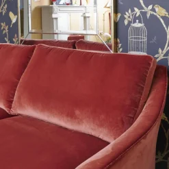 Sofa Saloni 135 3001 Stoff City Velvet CA 7832 063 Mit Keder Füßen Schwarz Inklusive Kopfstütze Und Kissen