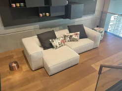 Sofa Season Bezug Sofa Stoff Idra 100 Bianco Crème Mit Zwei Lederkissen Leder Pelle Cougar.21