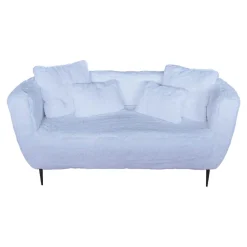 Sofa Serenity 2 Sitzer mit Fellbezug Saluki weiß