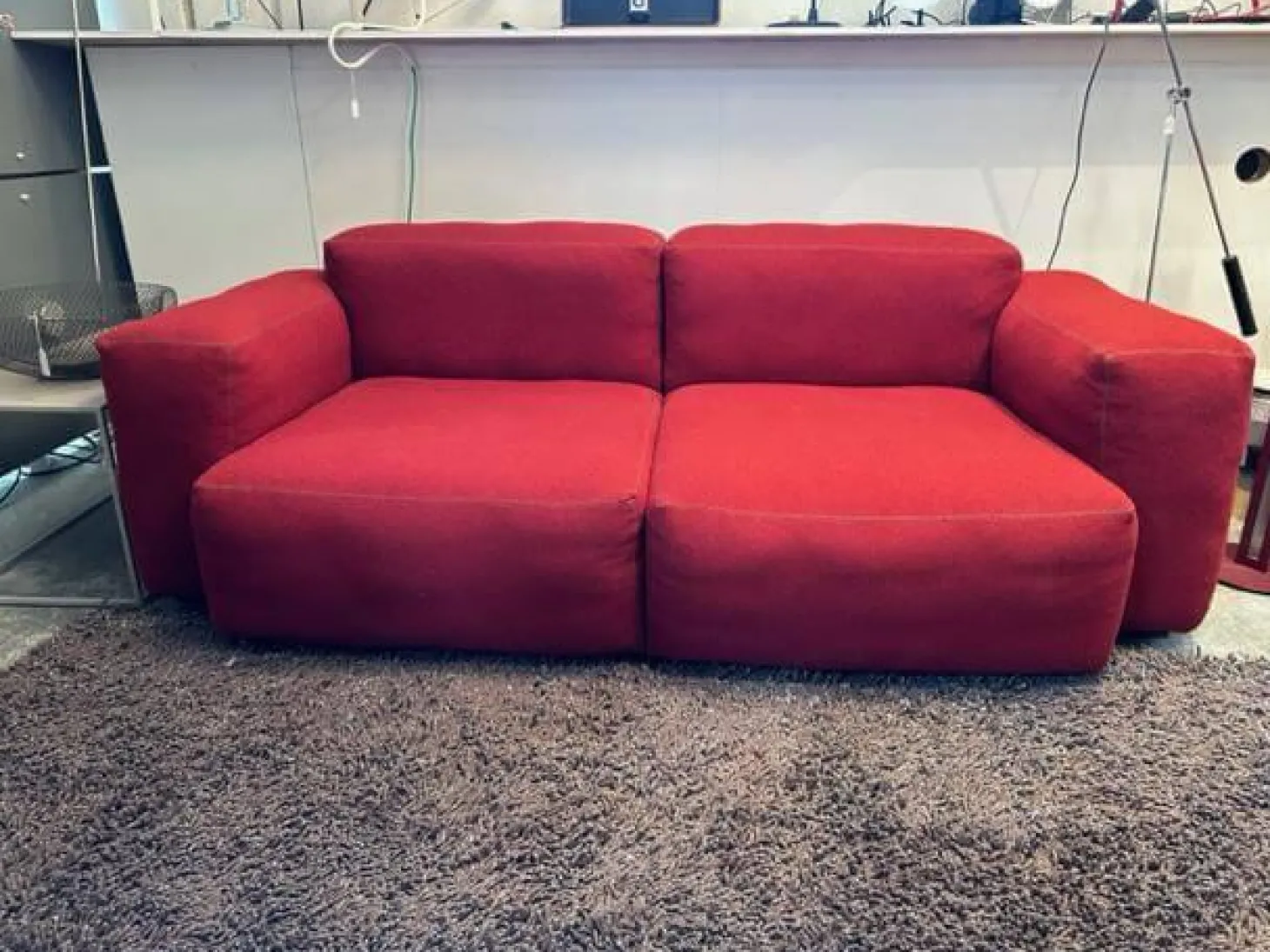 Sofa 2-Sitzer Mags Soft Bezug Hallingdal 687 Naht Dark Grey