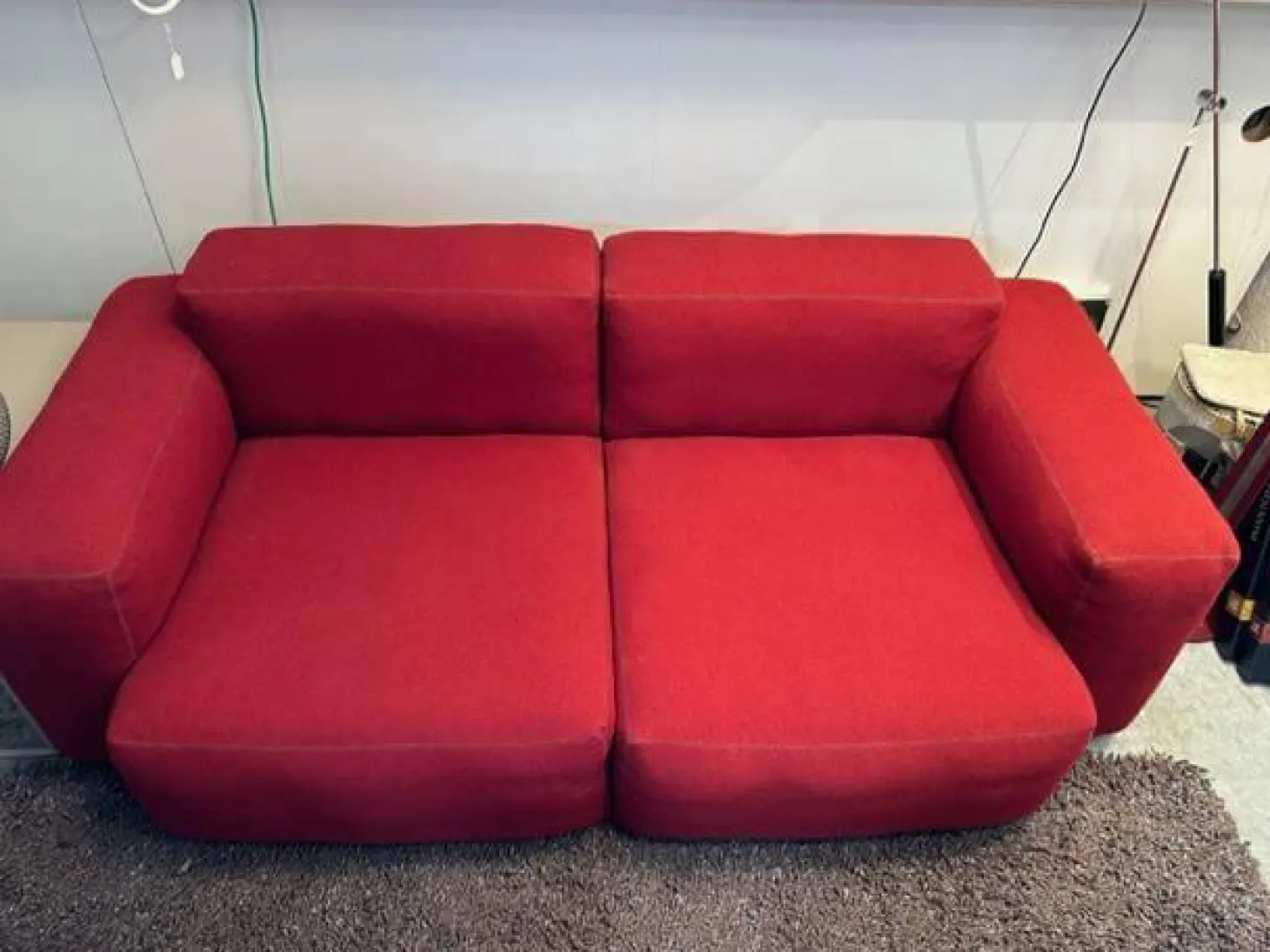 Sofa 2-Sitzer Mags Soft Bezug Hallingdal 687 Naht Dark Grey