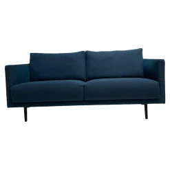 Sofa Sob 133/202 Stoff 4097 Grünblau Stahlfuß Massiv Schwarz