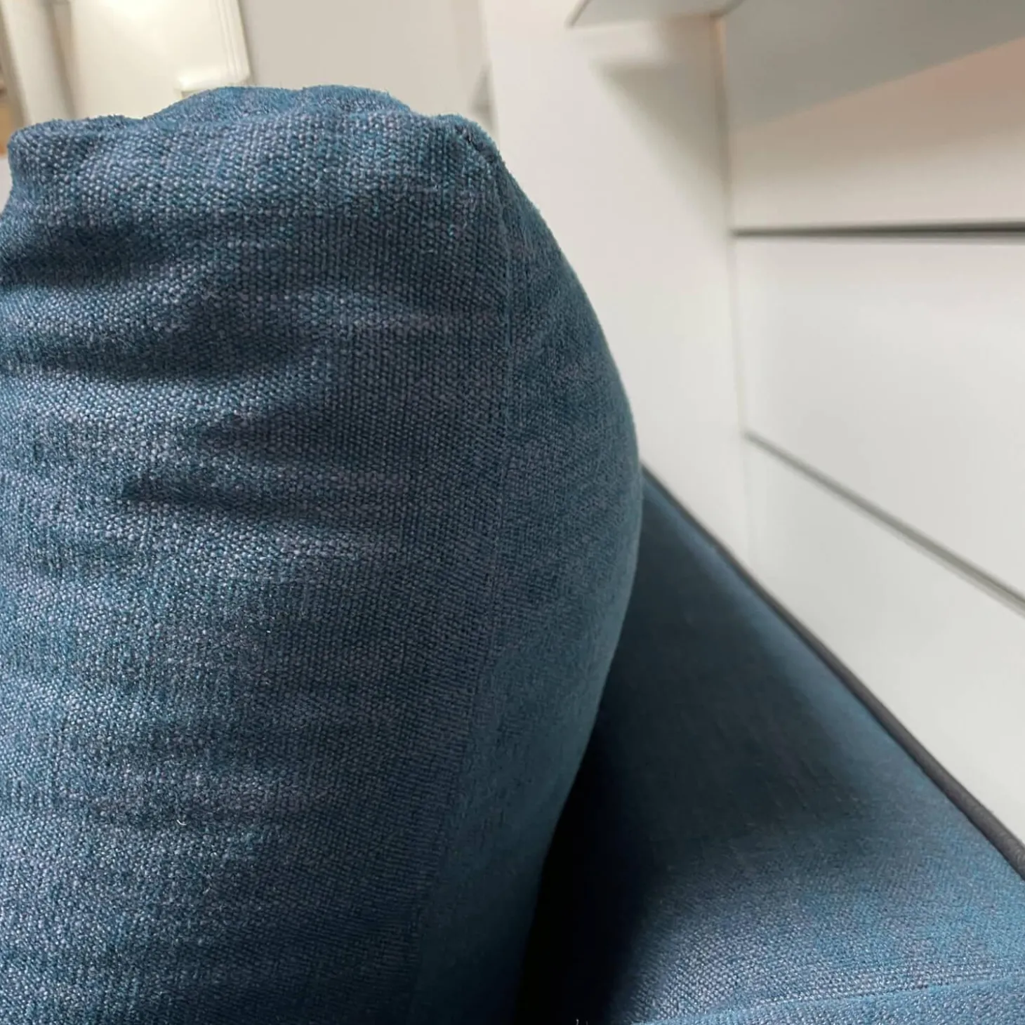 Sofa Sob 133/202 Stoff 4097 Grünblau Stahlfuß Massiv Schwarz