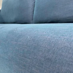 Sofa Sob 133/202 Stoff 4097 Grünblau Stahlfuß Massiv Schwarz
