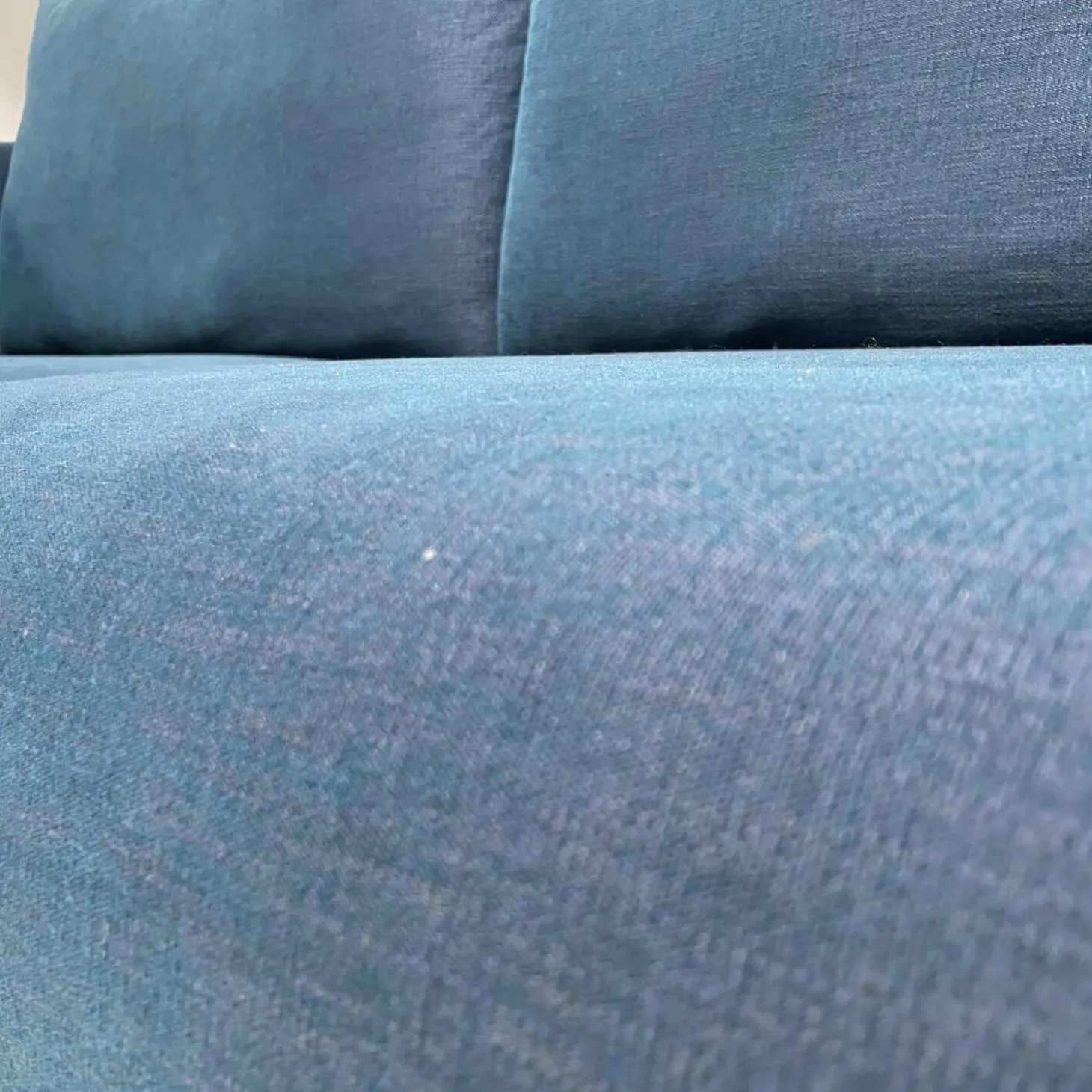 Sofa Sob 133/202 Stoff 4097 Grünblau Stahlfuß Massiv Schwarz