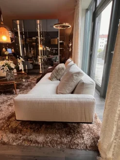 Sofa Softdream Stoff Crem Hellgrau Mix Inklusive Kissen