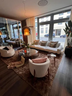 Sofa Softdream Stoff Crem Hellgrau Mix Inklusive Kissen