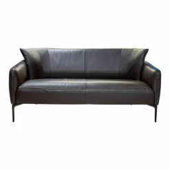 Sofa Sophia City Leder Lipano Fondente Dunkelbraun Gestell Metall Schwarz