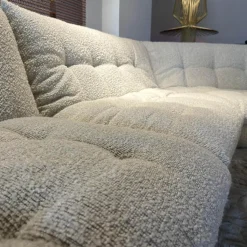 Sofa Soulmate Stoff Zoey 171 Creme Beige Gestell Massivholz Füße Kunststoff Schwarz