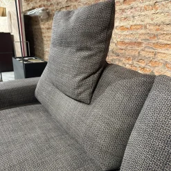 Sofa Spirit Stoff Carlucci True Soul 1570 024 Grau Blende Leder Provence Negro Schwarz Metallfuß Bronze Schwarz Mit Hocker