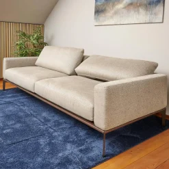 Sofa Spirit Stoff Emira BW 1732 272 Beige Gestell Metall Bronze Matt Inklusive Rückenverstellung
