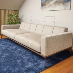 Sofa Spirit Stoff Emira BW 1732 272 Beige Gestell Metall Bronze Matt Inklusive Rückenverstellung